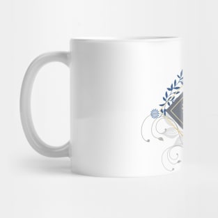 G, blue and gold initial monogram. Mug